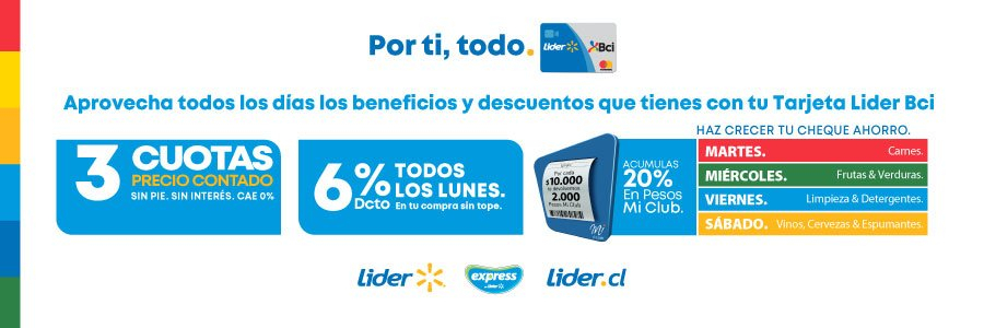 Beneficios en supermercados Lider